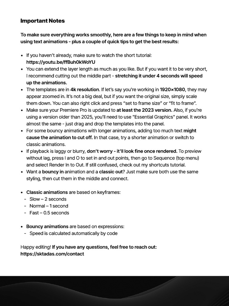 Important Notes (Text) | PDF