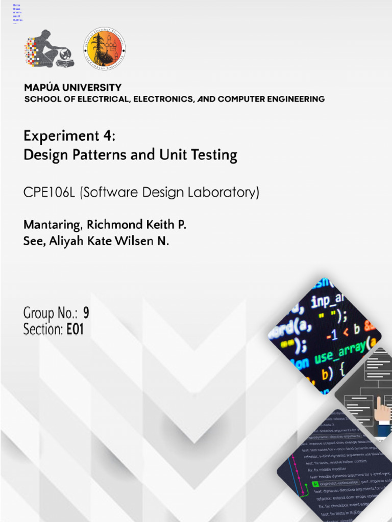 Cpe106l-4 E01 Gr09lab4 | PDF | Unit Testing | Model–View–Controller