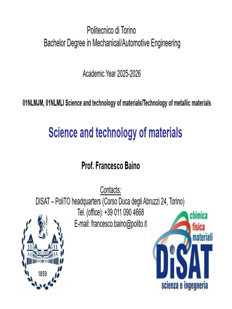 00 - Introduction STM 2025-2026 | PDF | Physical Sciences