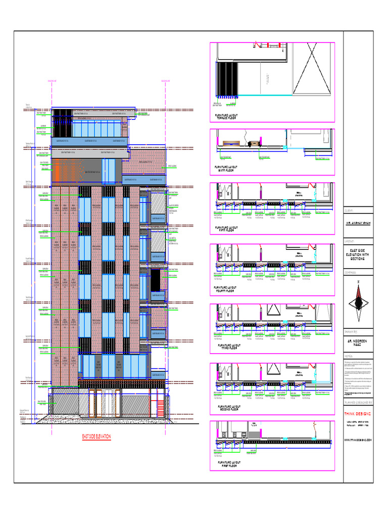 Akshay Shah - East Facing Elevation With Section | PDF | Building ...