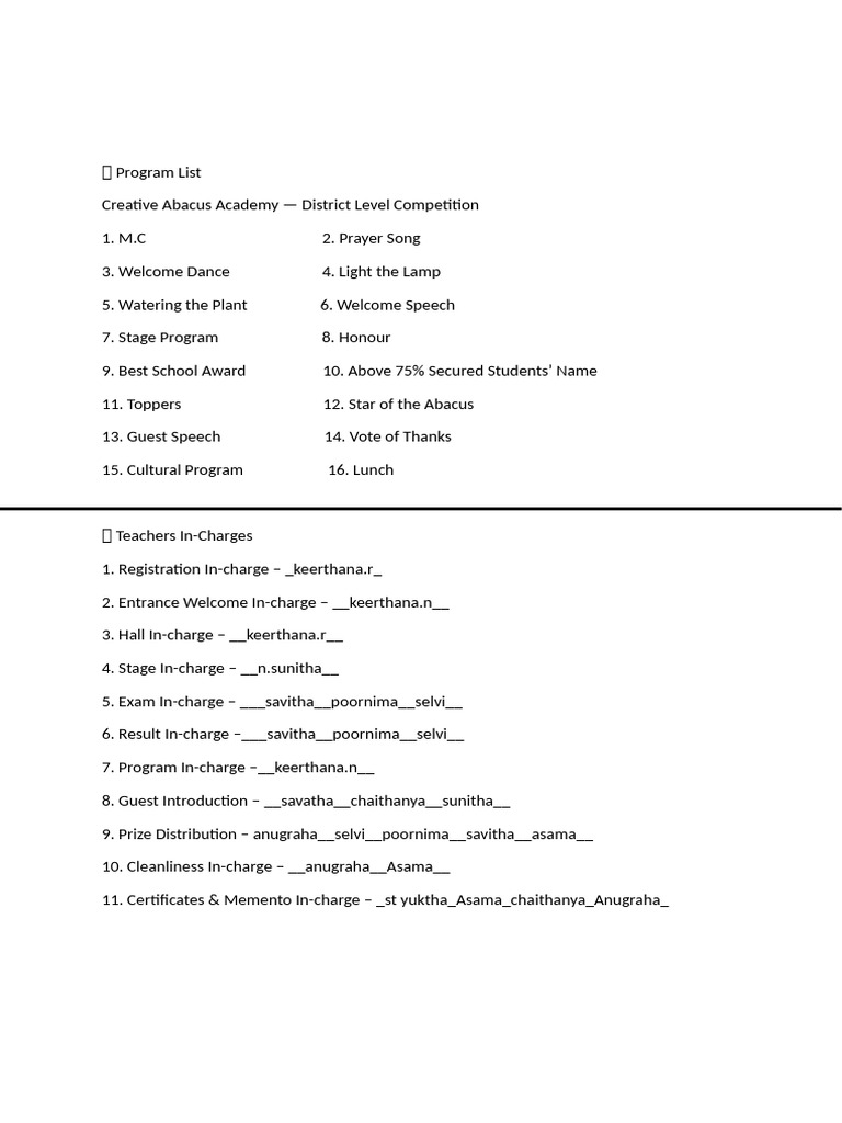 ? Program List | PDF
