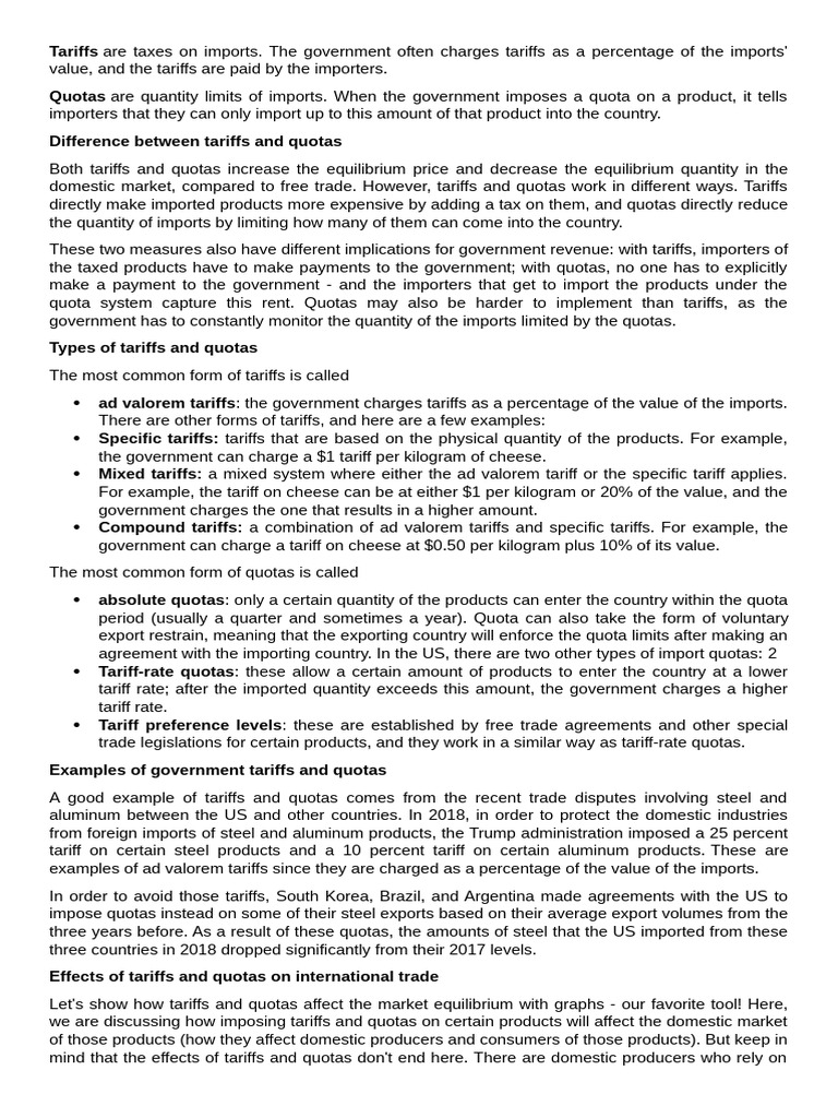 Lesson 4 5 | PDF | Tariff | Trade Agreements