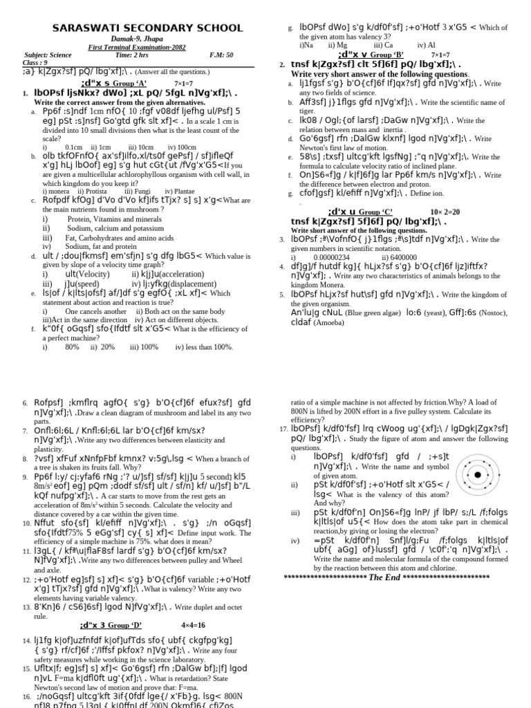 Class 9 ABC Science | PDF
