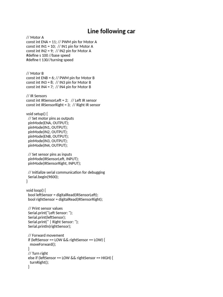 Line Following Car | PDF