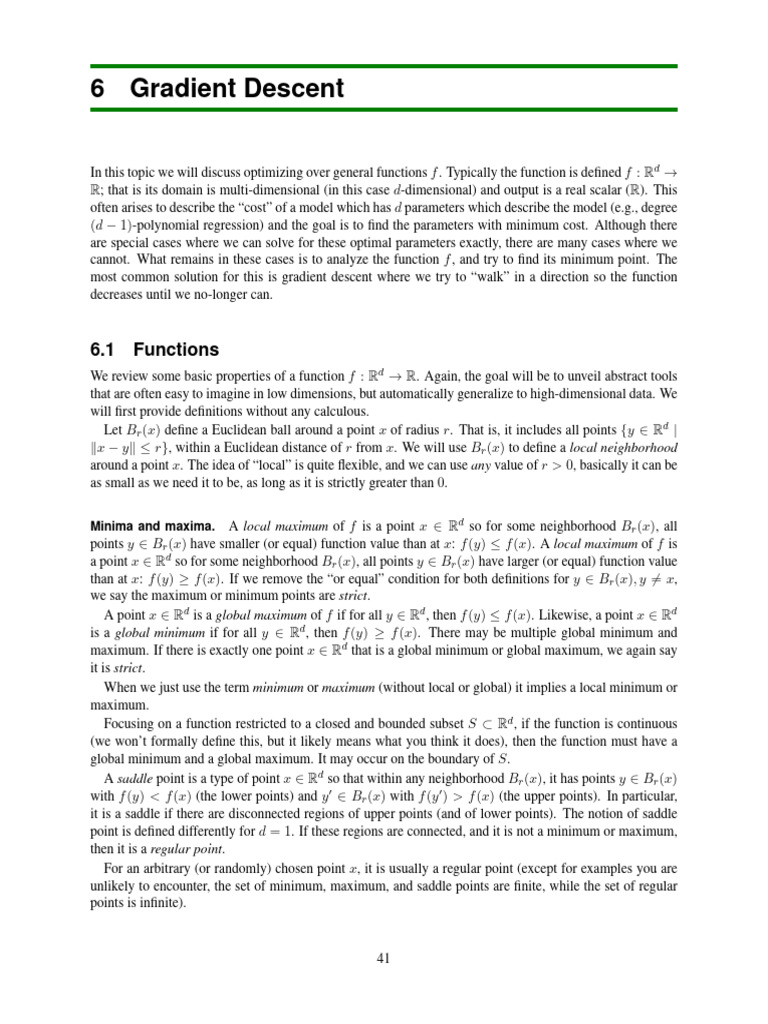 Gradient Descent | PDF | Regression Analysis | Mathematical Relations