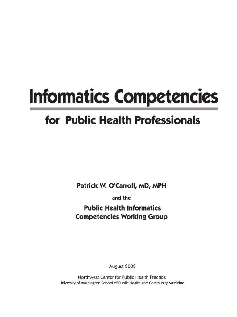 2002 Competencies | PDF | Health Informatics | Information