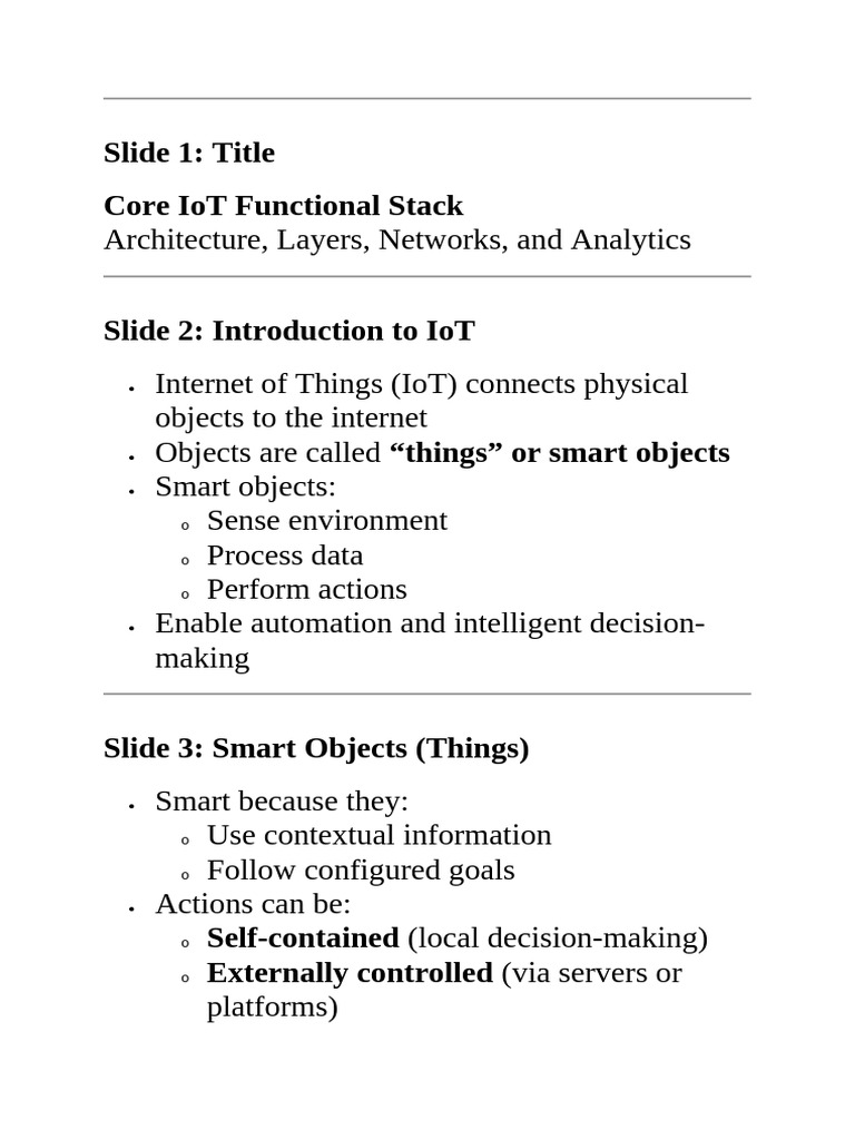 Core Functional of Iot | PDF | Internet Of Things | Computer Network