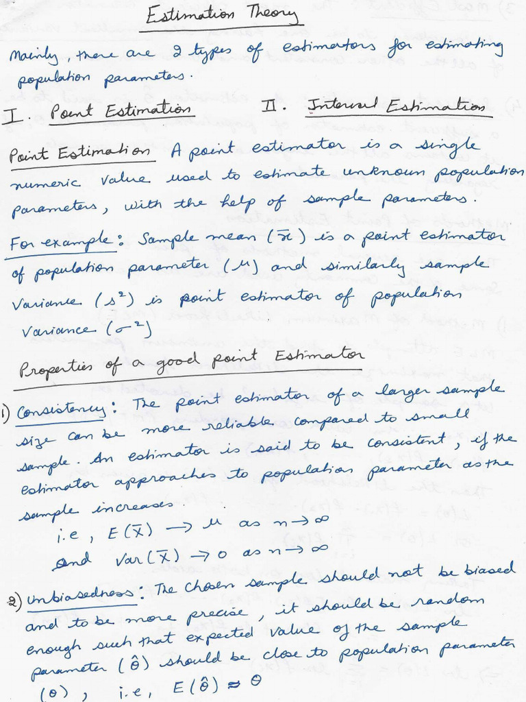 Unit 2 6 Estimation Theory | PDF