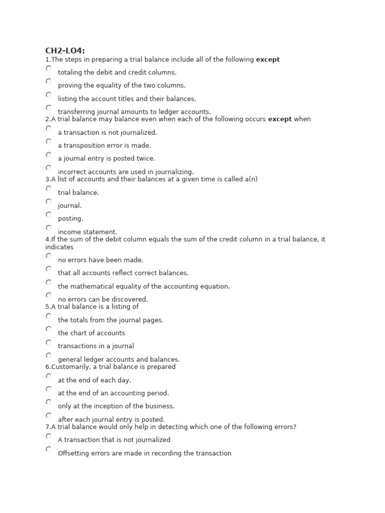 CH2-LO4:: Except | PDF | Debits And Credits | Deferral