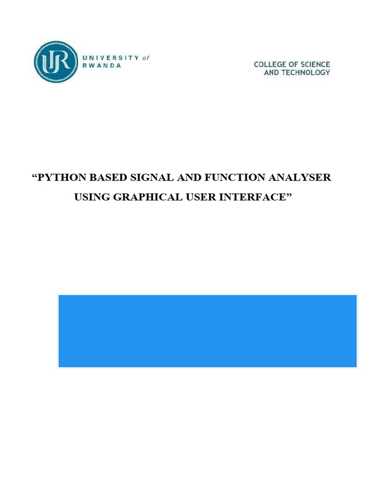 Python Based Signal and Function Analyser Using Graphical User ...