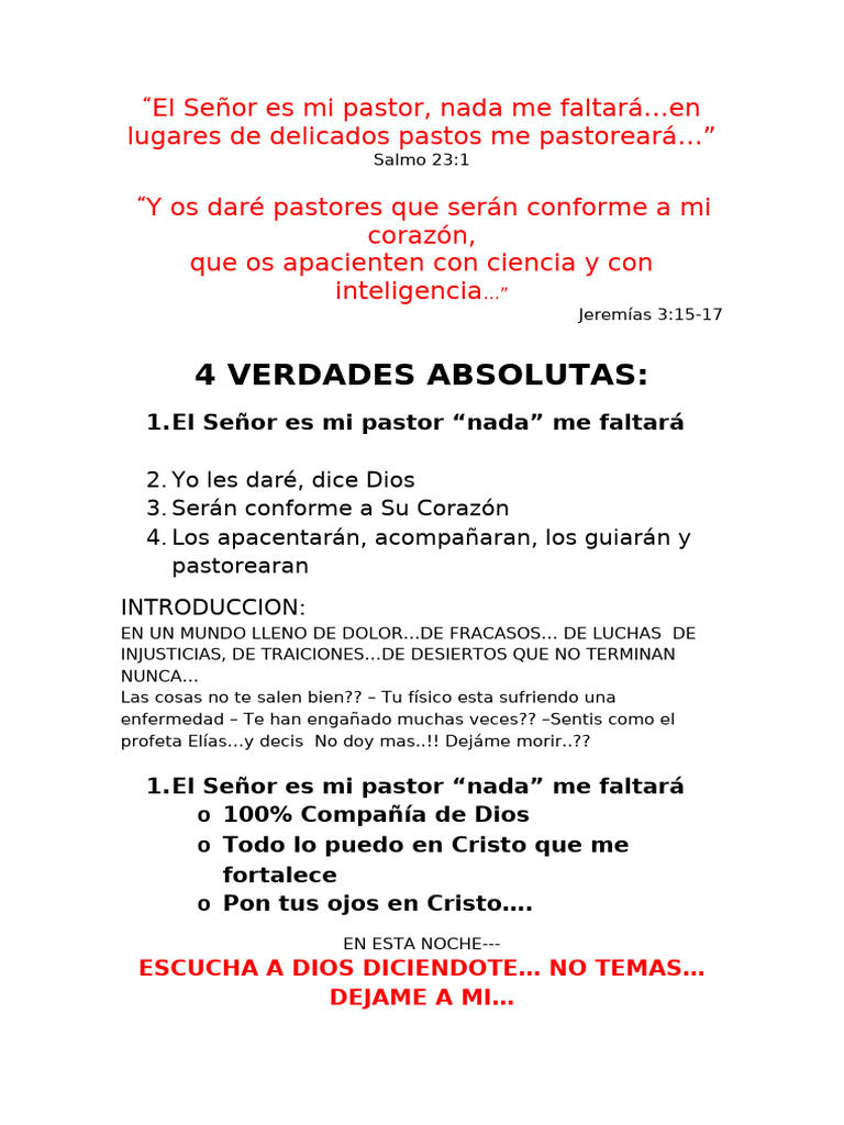 El Señor Es Mi Pastor | PDF | Contenido bíblico