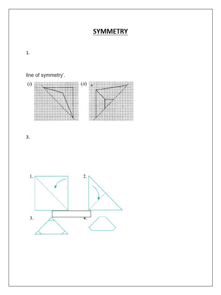 Symmetry Worksheet | PDF