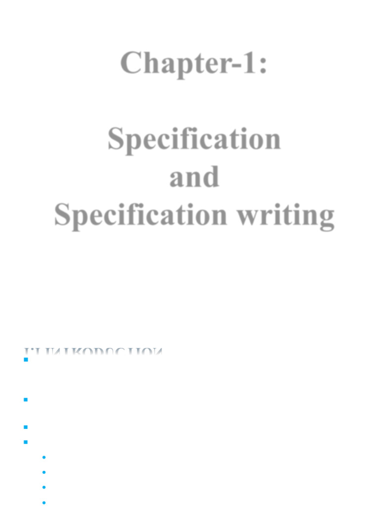 Chapter - 1 - Principles of Specification | PDF | Specification ...