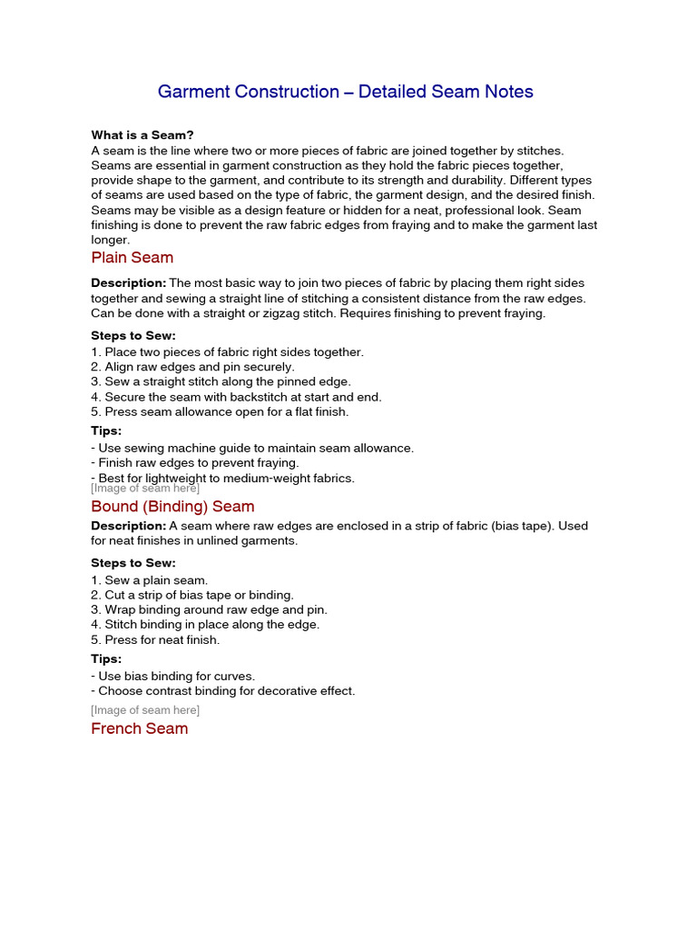 Detailed Seams Notes With Intro (2) .PDF 20251103 150035 0000 | PDF ...