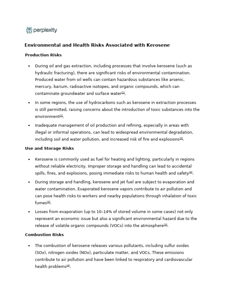 Environmental and Health Risks Associated With Ker | PDF | Air ...