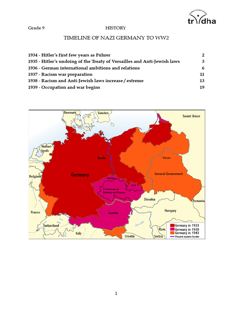 Nazi Germany and WW2 Timeline | PDF | Nazi Germany | Adolf Hitler