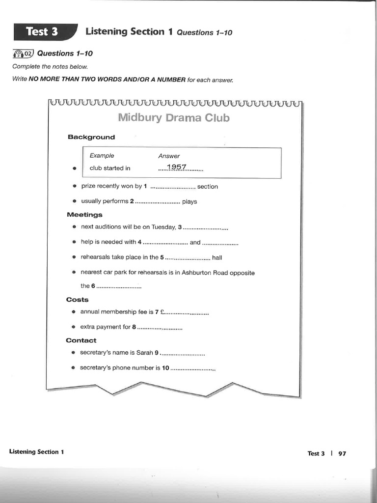 IELTS Trainer Test 3 Listening | PDF