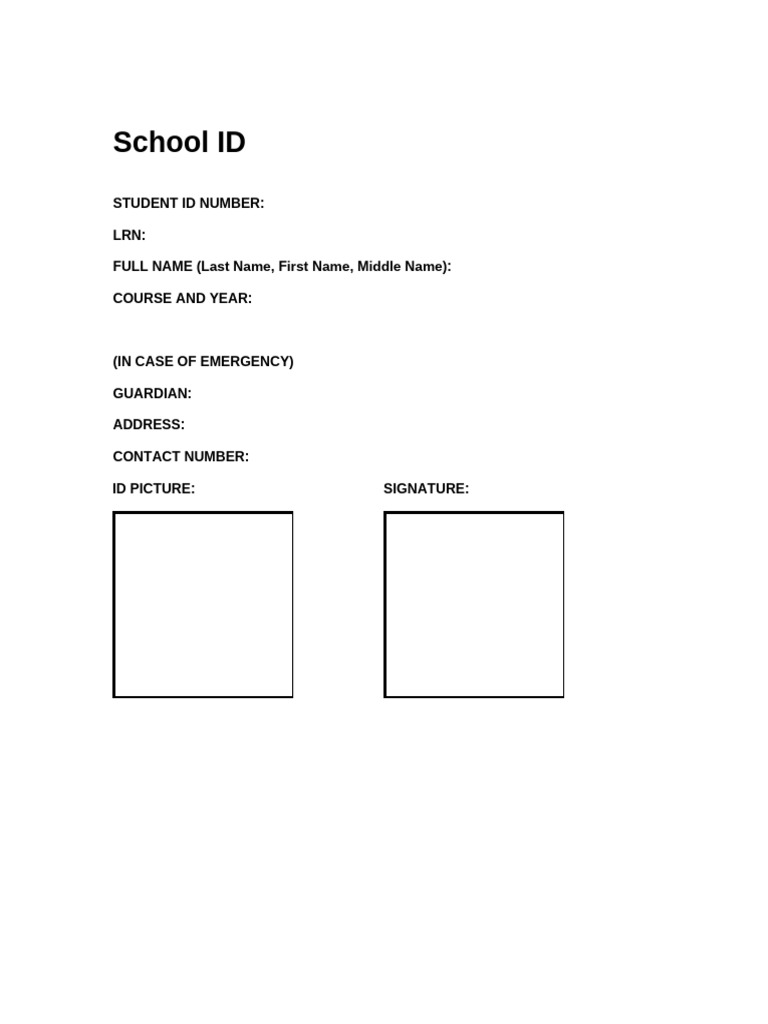 School ID Format Bold-1 | PDF