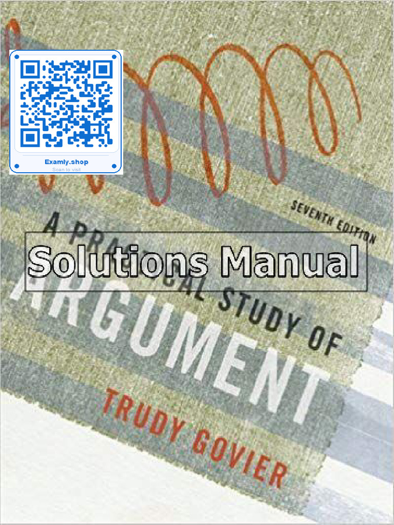 Textbook A Practical Study of Argument 7th Edition by Trudy Govier ...