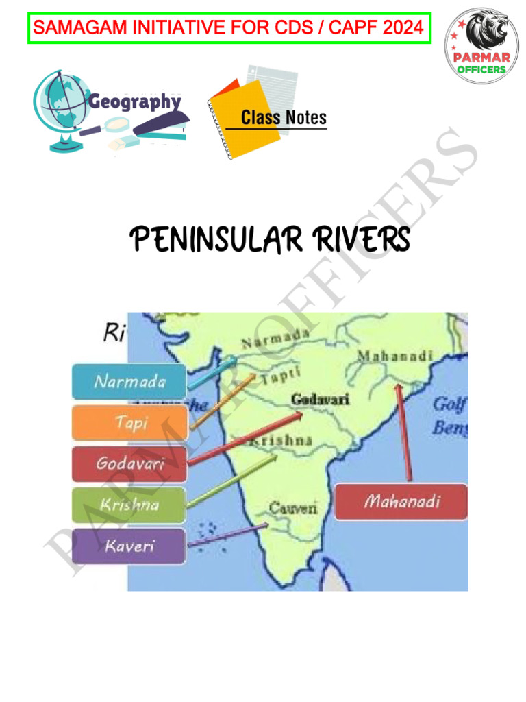 118) (GK) (Geography) Peninsular Rivers (PDF-2) | PDF | Hydrology ...