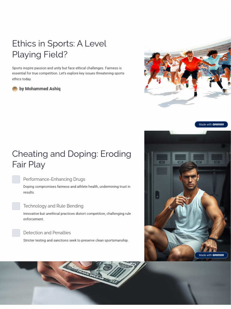 Ethics in Sports A Level Playing Field | PDF