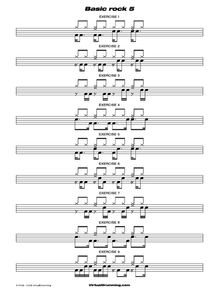 Drums Basic Rock 5 | PDF