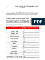 Cómo Seleccionar El Generador Electrico Que Usted Necesita