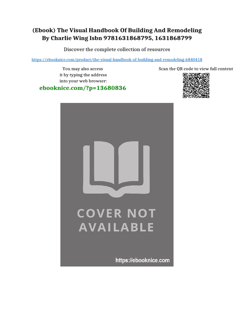 (Ebook) The Visual Handbook of Building and Remodeling by Charlie Wing ...