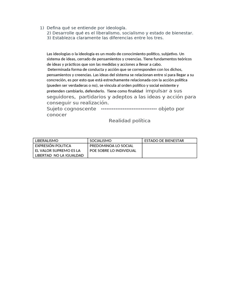 Defina Qué Se Entiende Por Ideología | PDF