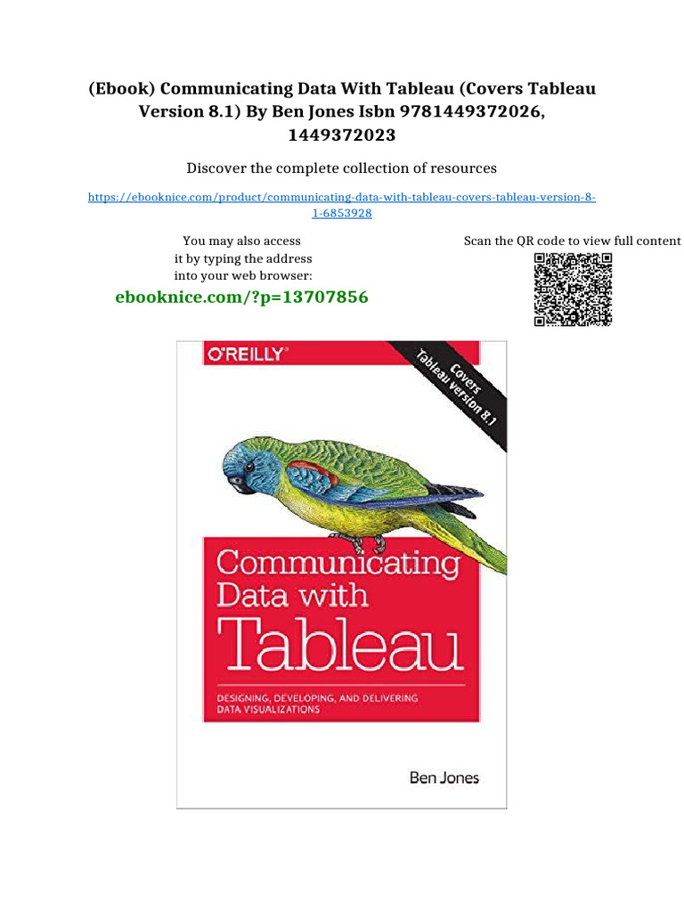 (Ebook) Communicating Data With Tableau (Covers Tableau Version 8.1) by ...
