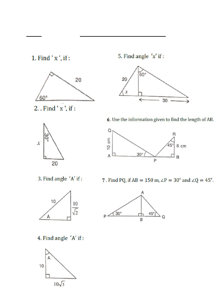 Simple 2 D Problem in Right Triangle | PDF