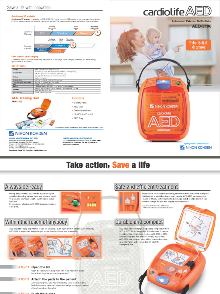 Cardiolife AED-3100 Brochure | PDF