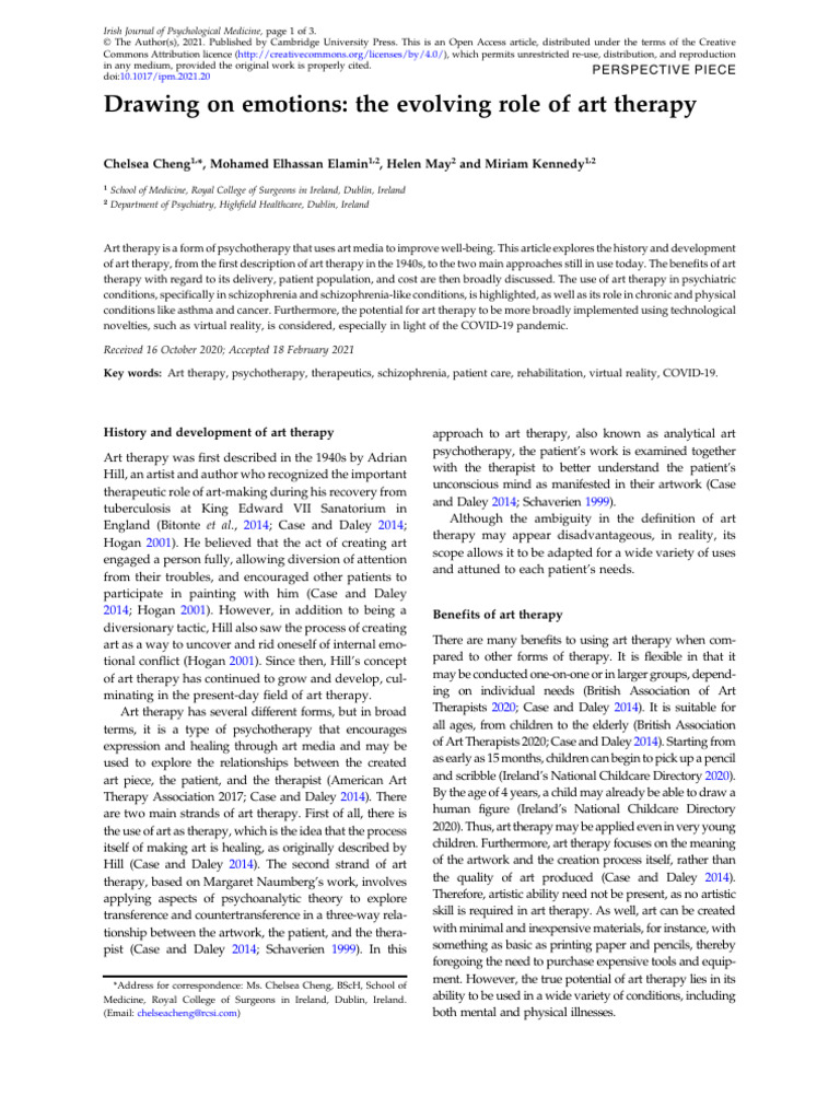 Drawing On Emotions The Evolving Role of 250619 141043 | PDF