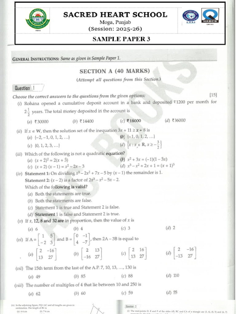 Sample Paper 2 | PDF