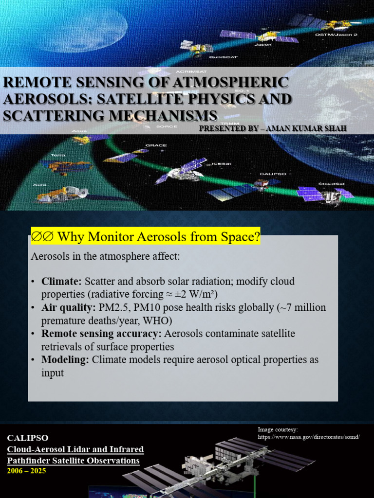 Remote Sensing of Atmospheric Aerosols | PDF | Scattering | Physical ...