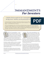 Ten Commandments: For Investors
