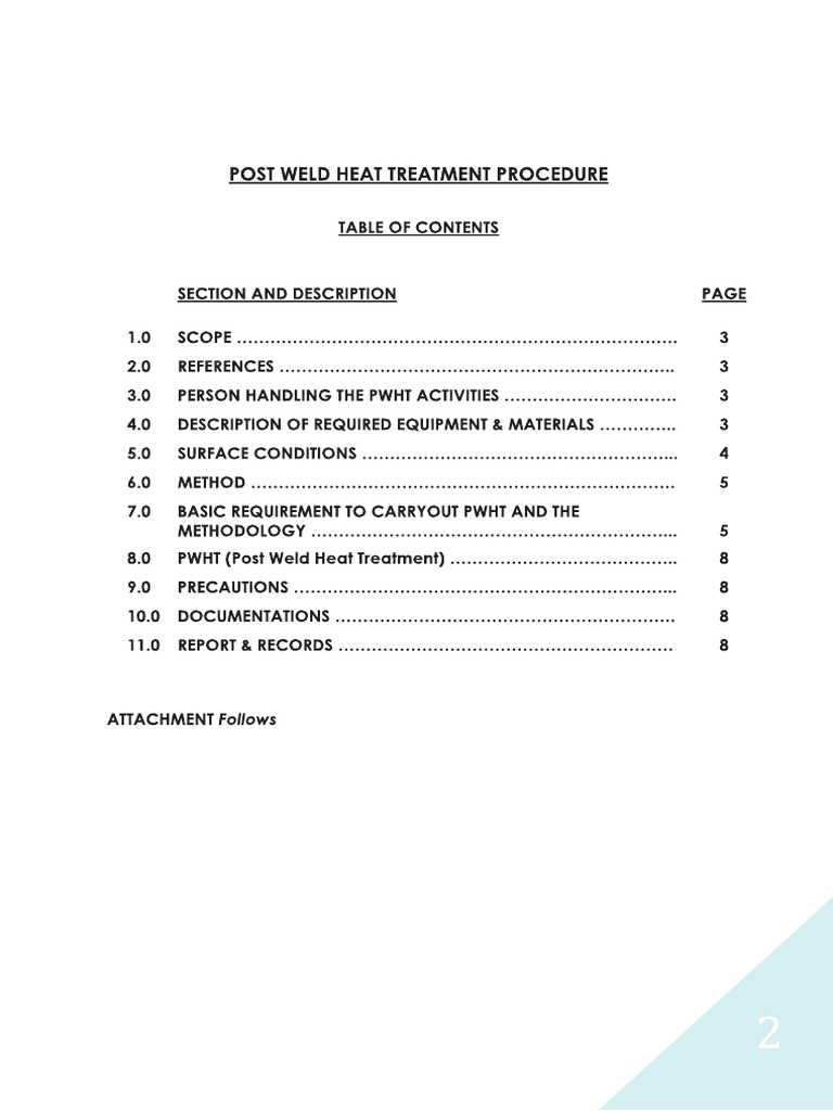 PWHT Procedure PDF | PDF