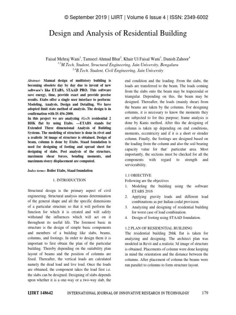 Design and Analysis of Residential Build | PDF | Beam (Structure) | Bending