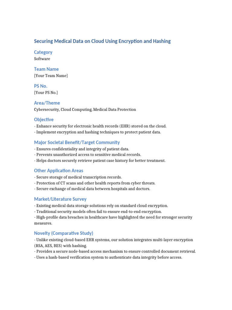 Securing Medical Data | PDF