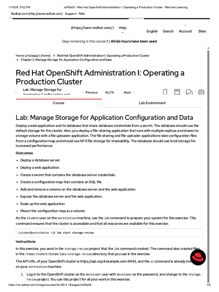 Ch05s03 - Manage Storage For Application Configuration and Data | PDF ...