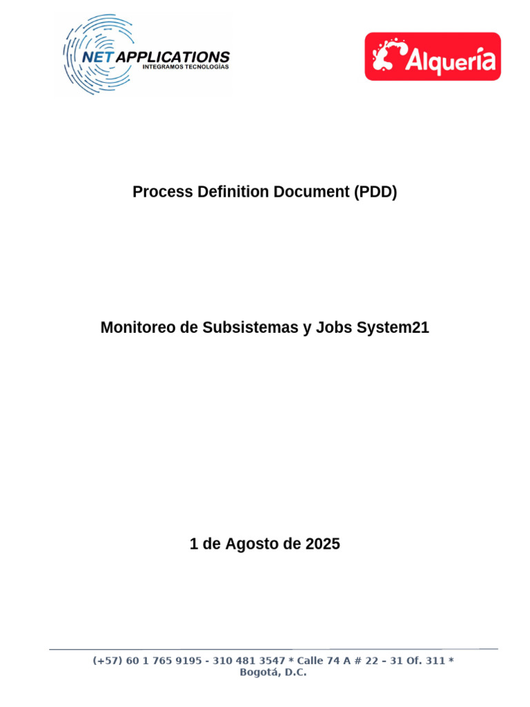 PDD Bot Monitoreo de Subsistemas y Jobs de System21 | PDF | Informática ...