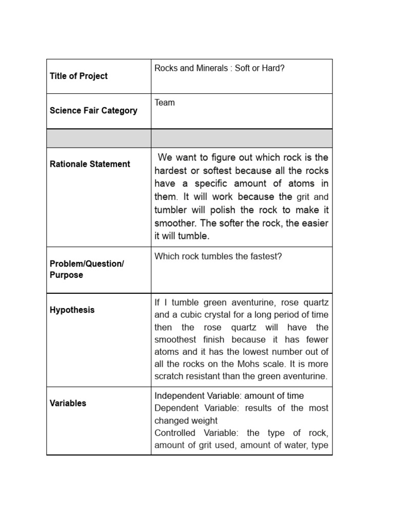 Rocks and Minerals - Soft or Hard | PDF