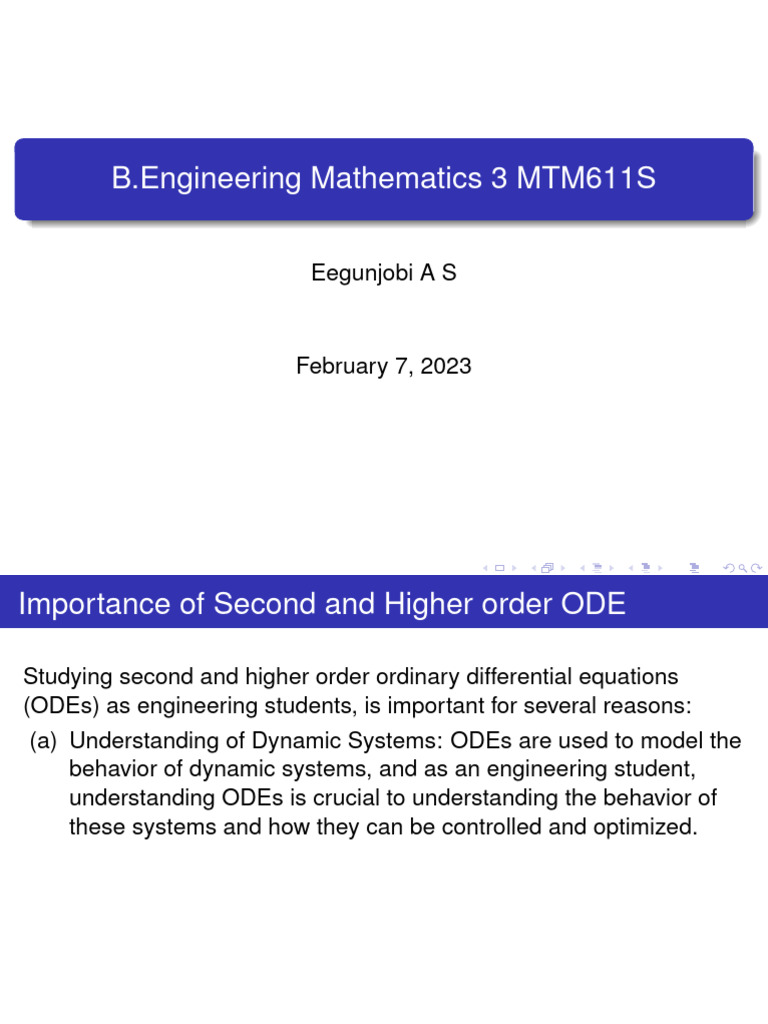 Second Order Ordinary Differential Equations | PDF | Ordinary ...