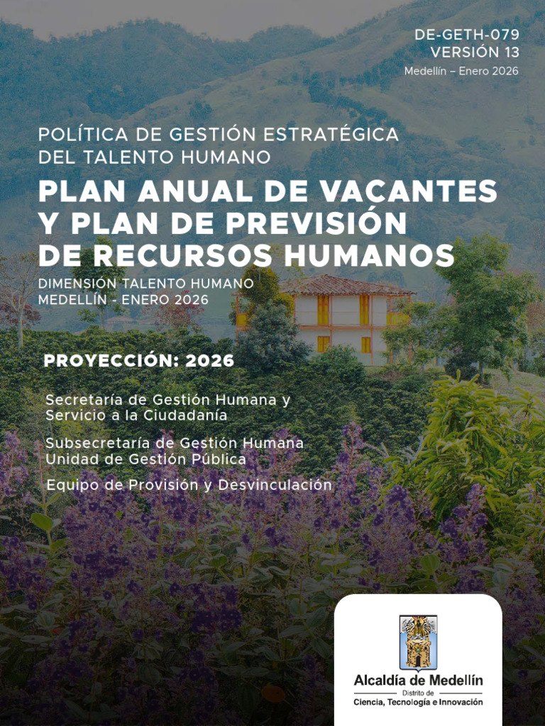 Plan Anual de Vacantes y Prevision Del Recurso Humano | PDF | Gestión ...