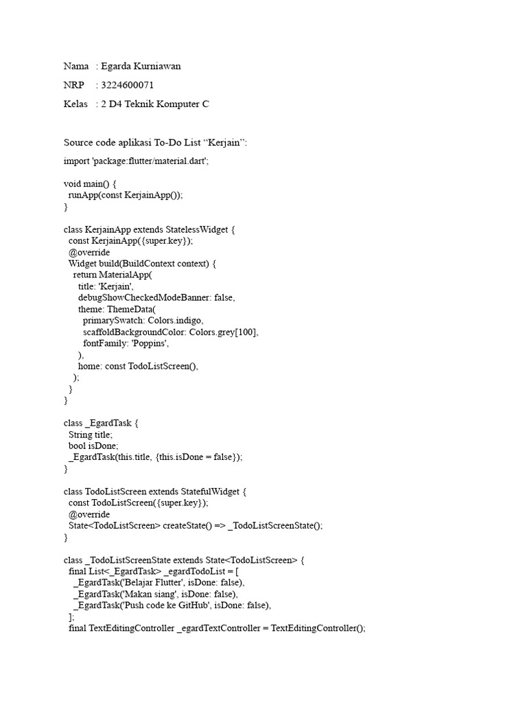 UAS Aplikasi To Do List | PDF | Computer Programming | Software Engineering