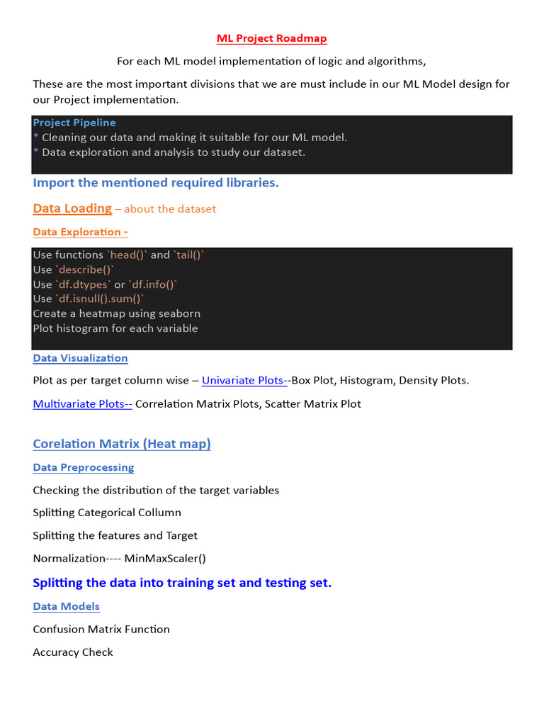ML Project Roadmap | PDF