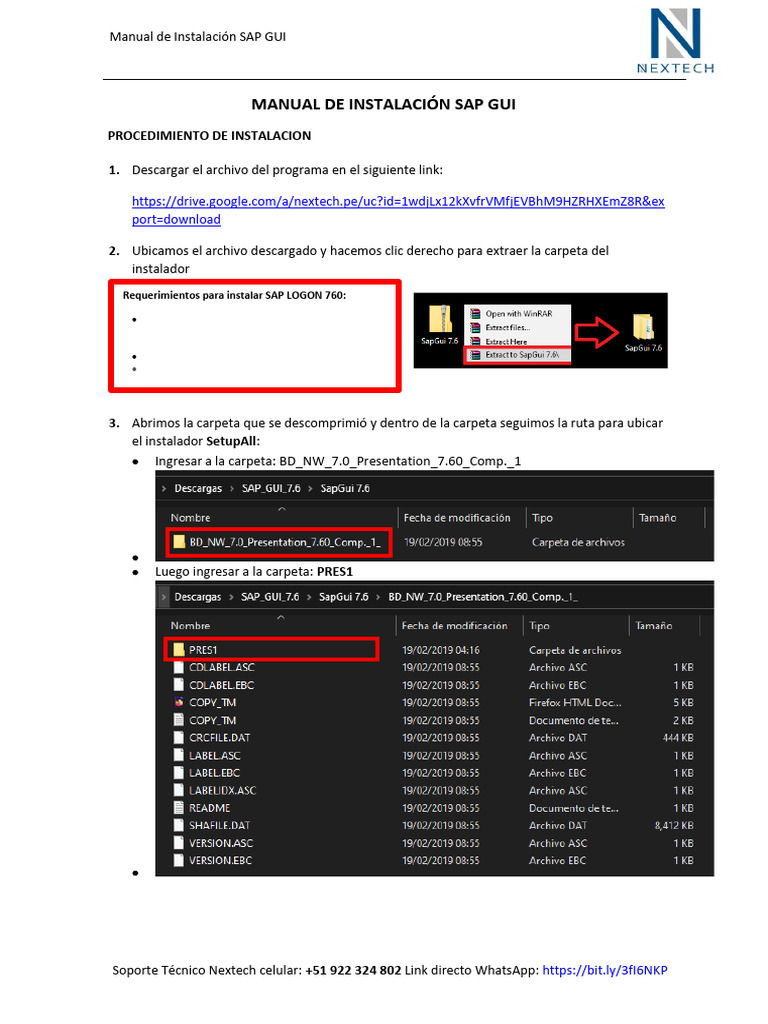 Manual Install Sap Gui 7.6-s4 - Hana - BT - Taller Sap Básico - Abap ...