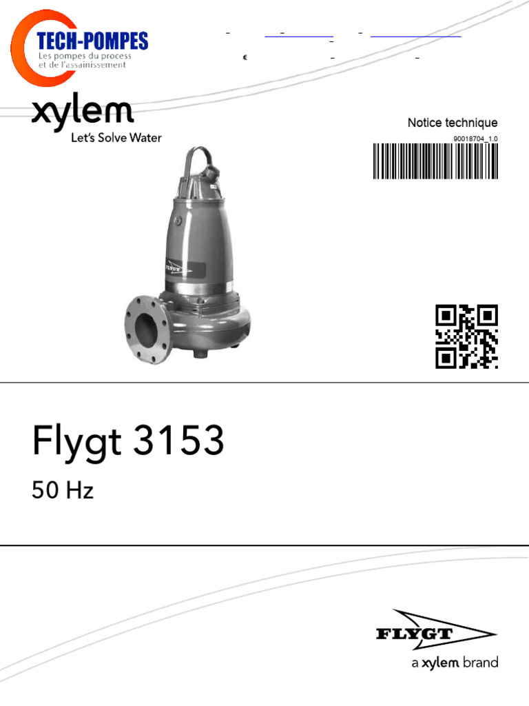 Pompe Xylem Flygt 3153 | PDF | Électrotechnique | Ingénierie mécanique
