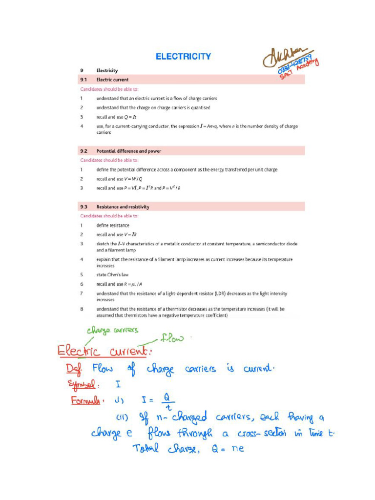 22 Current Electricity | PDF