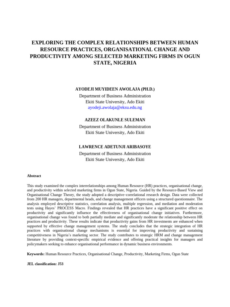 Exploring The Complex Relationships | PDF | Organizational Behavior ...
